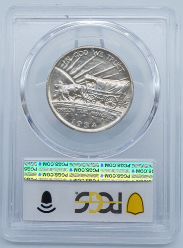 1934-D Oregon Commemorative 50c Half Dollar PCGS MS64 - C2034 - Picture 4 of 5