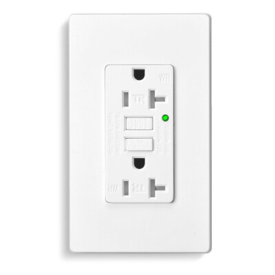 #ad #ad 20Amp GFCI Outlet Tamper Resistant Receptacle Wallplate White ETL listed Outdoor $9.08