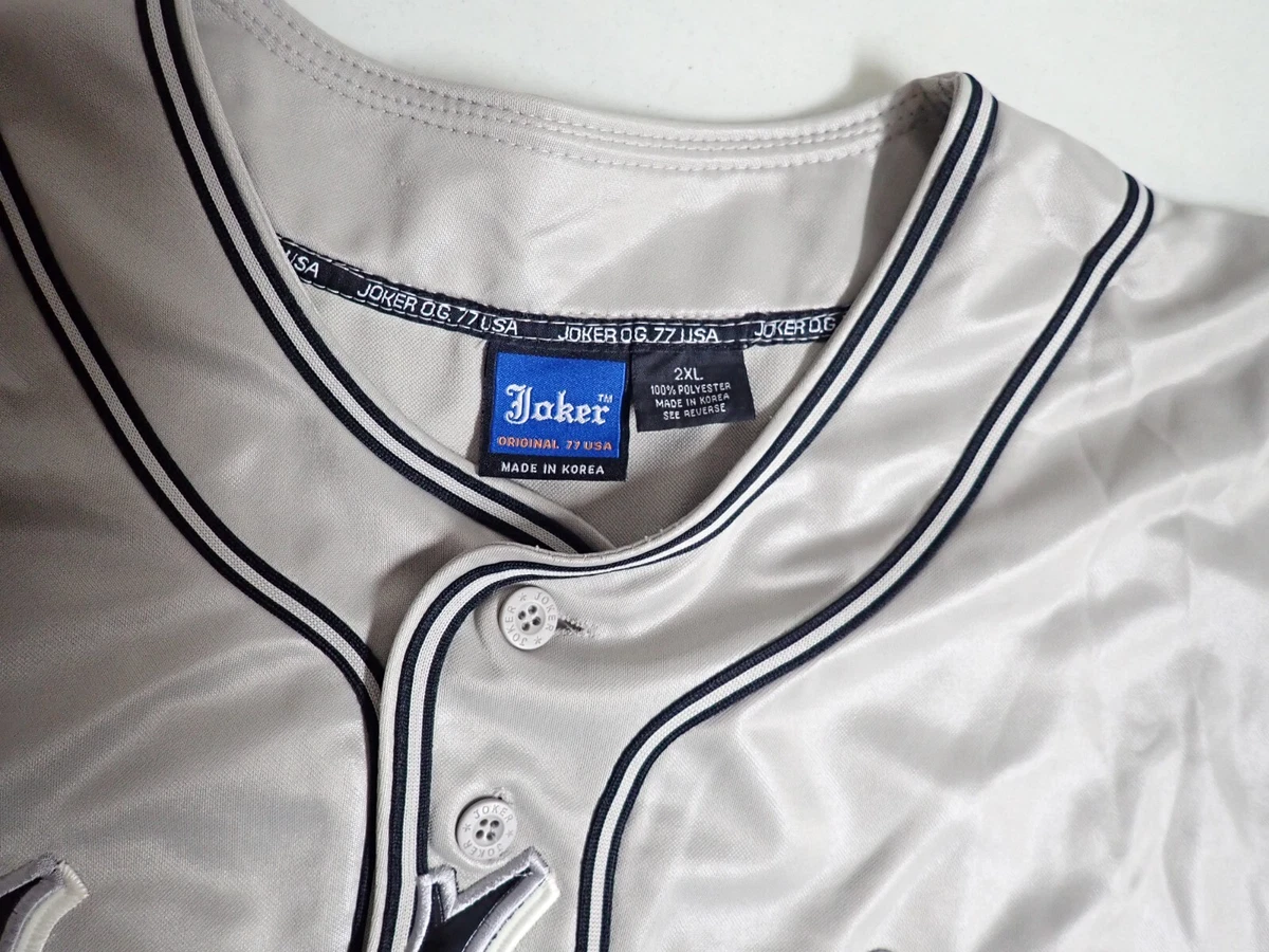 VTG Joker 77 Rare Hip Hop Jersey Gray/Black Lettering Size 2XL