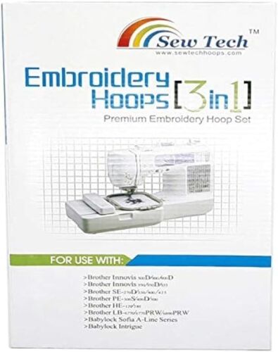 Sew Tech Embroidery Hoops for Brother Innov-is 900 90E 955 97E M240ED M280D Emb - Picture 4 of 7