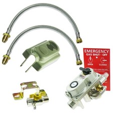 AUTO CHANGEOVER VALVE LPG PROPANE C/W METAL BRAIDED HOSES 2 BOTTLE KIT HI-SPEC