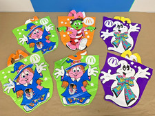 Vintage 6pc Lot 1990 McDonalds Vinyl Halloween Bags Frankenstein Witch Ghost
