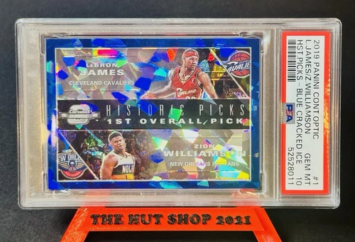 2019 Contenders Optic Zion Williamson Lebron James Case Hit! Blue Ice PSA 10! RC