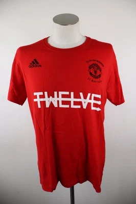 ADIDAS Manchester Camiseta Fútbol Hombre Solo Jersey Vintage Talla L Rojo - Imagen 1 de 4