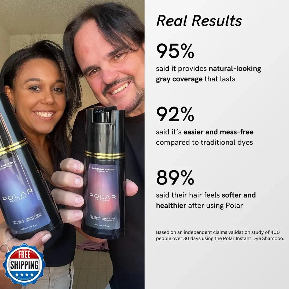 Polar Haircare - Champú tinte para cabello púrpura para cabello gris para mujeres y hombres - Na Foto 4 de 4