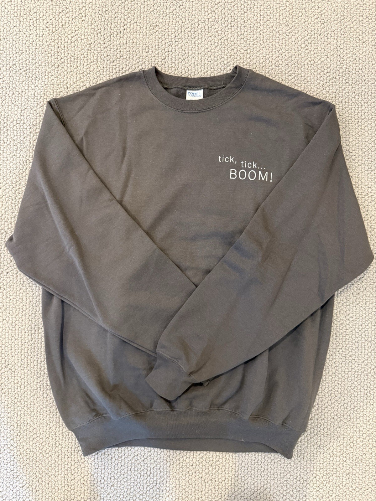 TICK, TICK... ¡BOOM! - Sudadera con capucha promocional para hombre (talla L) ¡RARA! ¡NUEVO!