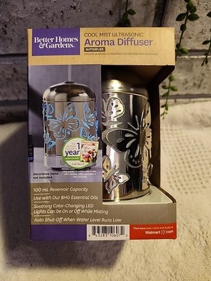 Better Homes & Gardens  Cool Mist Ultrasonic Aroma Diffuser New In Box Butterfly