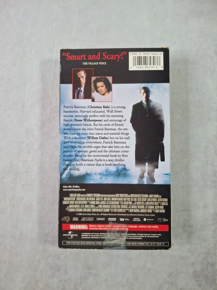 American Psycho (VHS 2000, Unrated Version) Christian Bale Foto 4 de 4