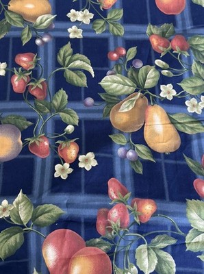 Cranston Fabric Pears Strawberries Fruit Tabletop Quilt Back Cotton 58  Wide BTY