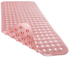 Yimobra Non-Slip Bathtub Mat 27.5x15.5 Shower Mat Suction Cups Drain Pink