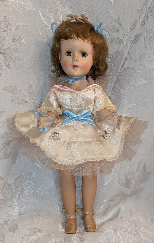 VTG 1950's"AMERICAN CHARACTER SWEET SUE"BALLERINA DOLL.15"H.HP.ALL ORIG.EXC.COND