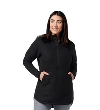 Smartwool Hudson Trail Fleece Pullover Black Wool Long Sleeve Top Size Small NEW