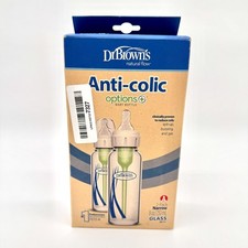 Dr. Brown s Natural Flow Anti-colic Glass Narrow Neck Bottles 2-Pack 8oz