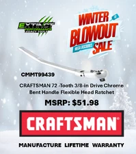 CRAFTSMAN 72 -Tooth 3/8-in Drive Chrome Handle Flexible Head Ratchet (CMMT99439)