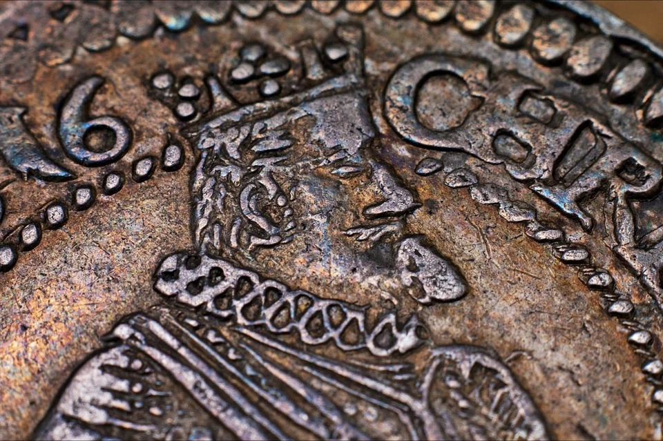 1616 Denmark Christian IV Silver 1 Mark Dansk Scarce Medieval Coin Toned - Image 3 of 4