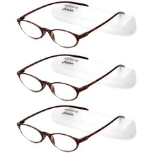 Calabria 719 Flexie Oval Reading Glasses 3.50 Tortoise 3pack Men/Women Bendab