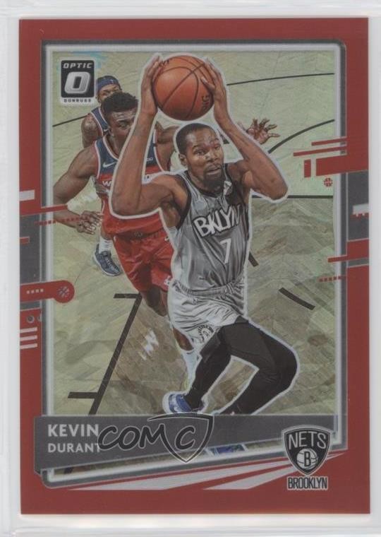 2020-21 Panini Donruss Optic Red Prizm 37/99 Kevin Durant #136 hs9