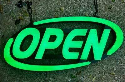 LED Open Sign NIOB Super-Bright Innovations GLI1050 32” x 15