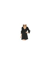 TEEZE ME Womens Wrap Dress Above The Knee Black Tie Elbow Evening Juniors 3