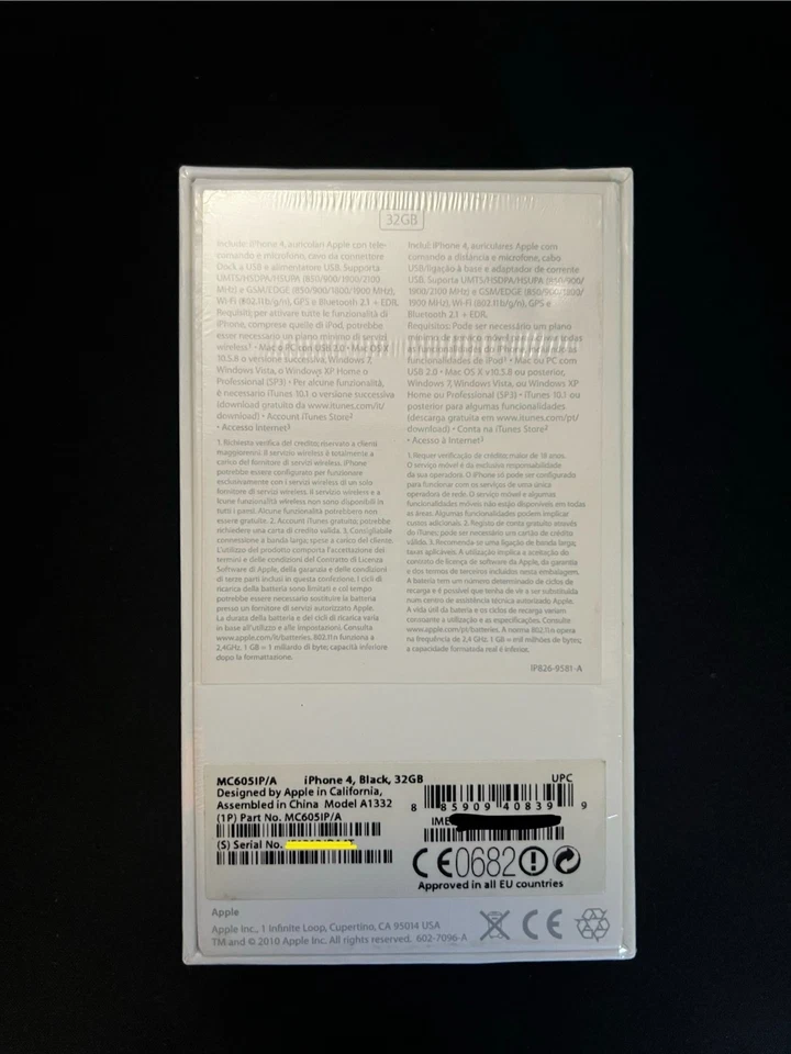 Rarity Collector's Item - Sealed iPhone 4 32GB Black - Never opened, iOS 6!! - Immagine 4 di 4