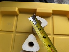 3 inch tall ceramic kiln POSTS. 2 inch triangle LOT of 4 posts