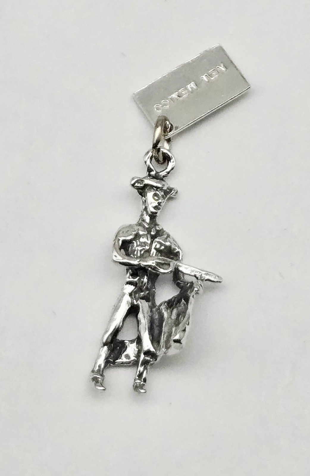 Vintage Matador Sterling Silver Bullfighter Charm Pendant 2.2g New Mexico