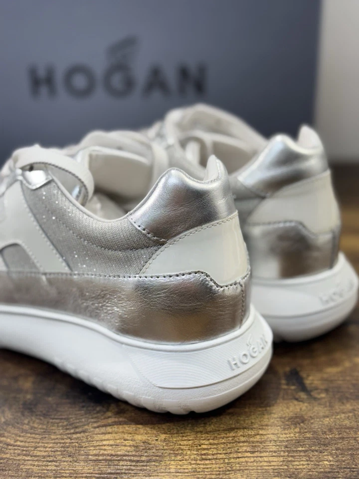 Hogan Interactive 3 Sneaker Pelle  Argento Casual Hogan Donna 39 - Immagine 3 di 4