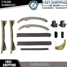 Engine Timing Chain Kit For Hyundai Kia Santa Fe Sorento Azera Genesis 3.3L 3.8L