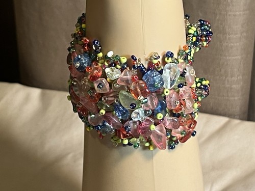 Multicolor Glass Beaded Bracelet - Afbeelding 4 van 6