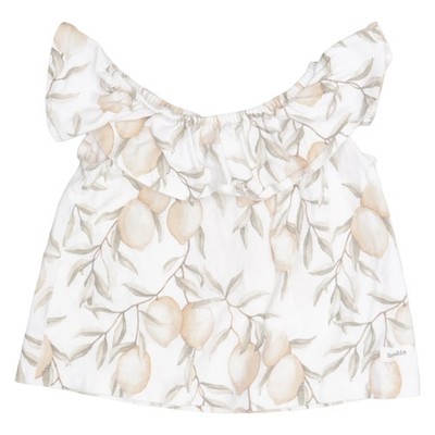 Newbie by KappAhl, Kleid, Größe: 92, Beige/Weiß/Grau, Baumwolle/Elasthan #fQm