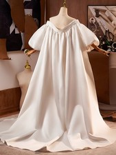 Puffy Detachable Sleeves with Cape Train For Wedding Party dresses Accessories