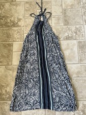 Ann Taylor Loft Medium Blue Sleeveless Sheath Dress Halter Sundress