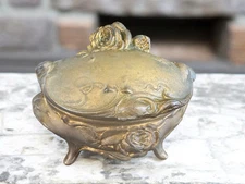 Antique W B Mfg Weidlich Bros Art Nouveau Jewelry Casket Trinket Coffin Box