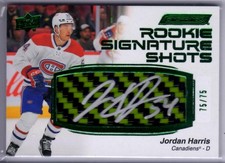 2023-24 UD Engrained Jordan Harris Rookie Green Signature Shots Card RSS-JH