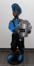 Skulptur  Figur stummer Diener Kellner Butler Statue mit Champagner Kübel