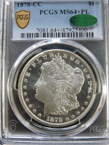 1878-CC MORGAN***PCGS MS64+PL with CAC***SUPER EYE-APPEAL(all white/mirrors)