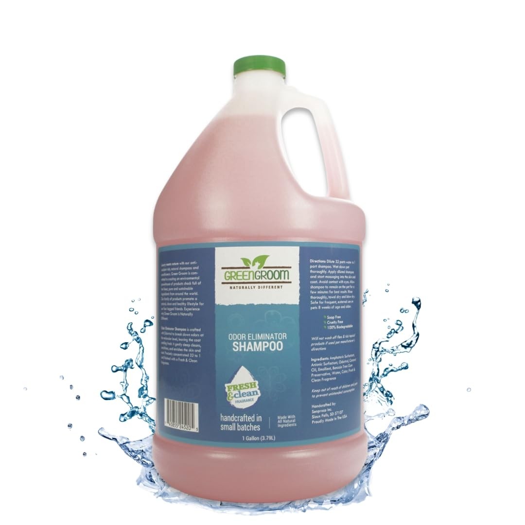 Green Groom Odor Eliminator Dog Shampoo, 1 Gallon - Crafted 