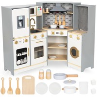 HolzküChe KinderküChe LED SpielküChe ZubehöR Mikrowelle EiswüRfelspender Ab 3+