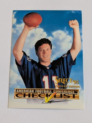 Select '95 Certified Edition Checklist Drew Bledsoe American Football Card