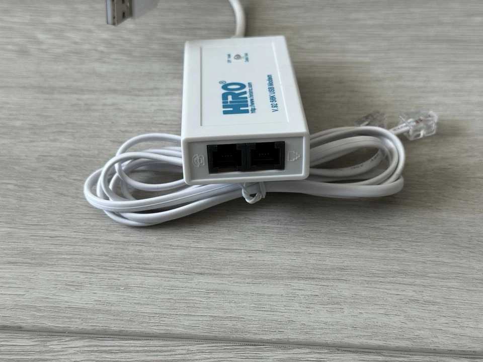 HiRO H50228 V92 56K USB Data Fax Dial Up Modem Dual Port Buzzer Windows 11 10 8 - Image 2 of 2