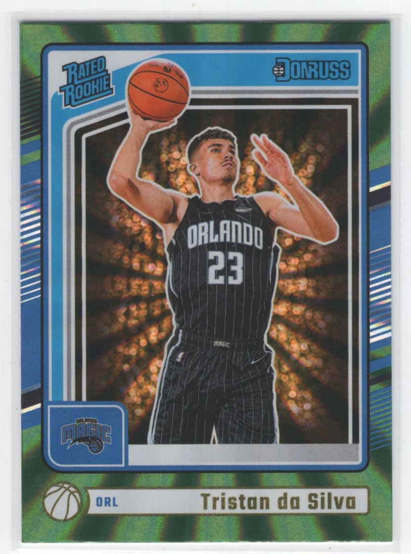#203 2024-25 Donruss Holo Green Laser Rated Rookie Tristan da Silva Rookie