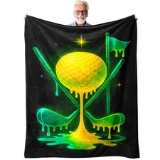 Neon Golf Drip Gift, Golf Throw Blanket for Couch and Bed, Golfer Room Decor ...