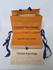 Authentic Louis Vuitton Empty Gift Box Shopping Bag Dust Bag Ribbon Bundle Set