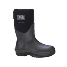 DryShod DungHo Mid Barnyard Tough Waterproof ChemFlex Work Boot - DNG-MM-BK