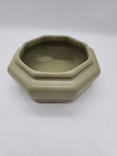 HAEGER GREEN OCTOGON SHAPED  DISH 525-20 8" Bonsai Planter