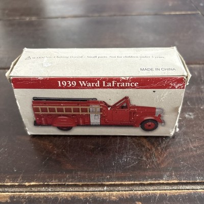Minature Die Cast Metal 1939 Ward LaFrance Fire Truck 4'' Long w/box