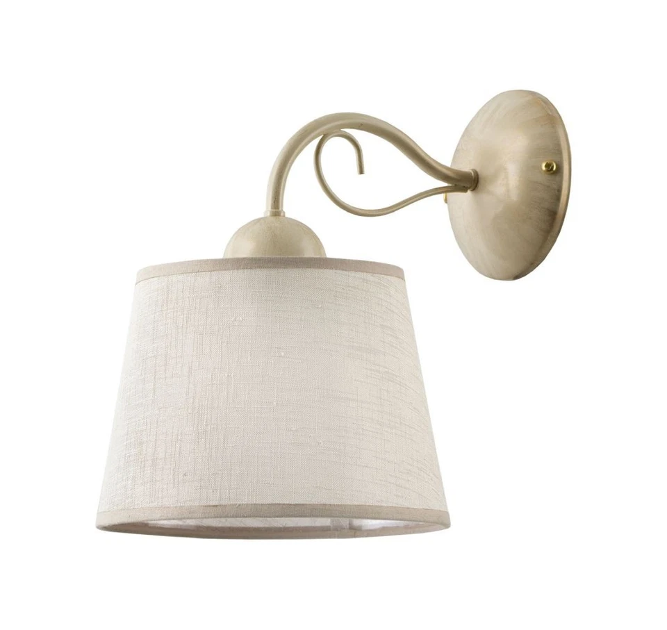 Lampe Murale En Tissu Métal Crème LOCOLA Chambre À Coucher - Photo 1/1