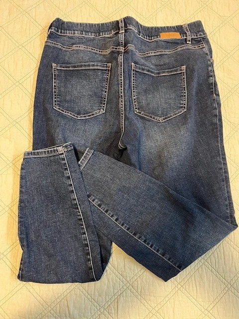 Pantalones de mezclilla para mujer JAG JEANS talla 14W Valentina ajustados azul cintura elástica Foto 2 de 4