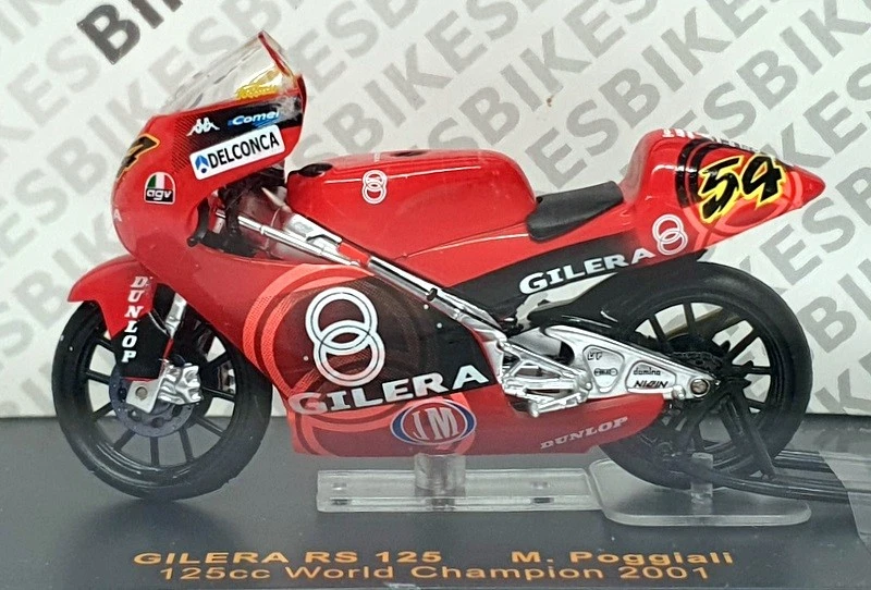 Ixo 1/24 Scale RAB021 - Gilera RS 125 #54 125cc World Champion 2001 M. Poggiali - Image 3 of 4
