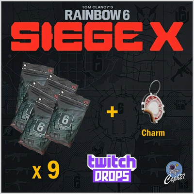 Rainbow Six Siege Twitch Drops - 9x Esport Pack 2026 + Hot Token Charm